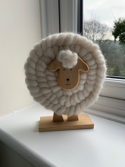 Sheep-themed décor at Walker Peak Cottages