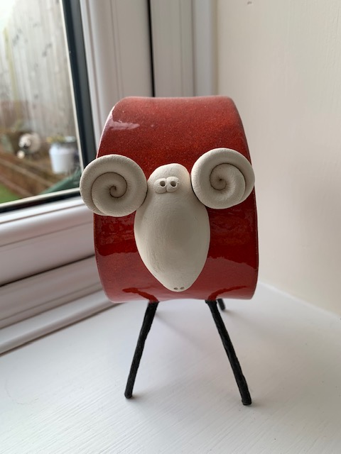 Sheep ornaments in Derbyshire holiday cottage