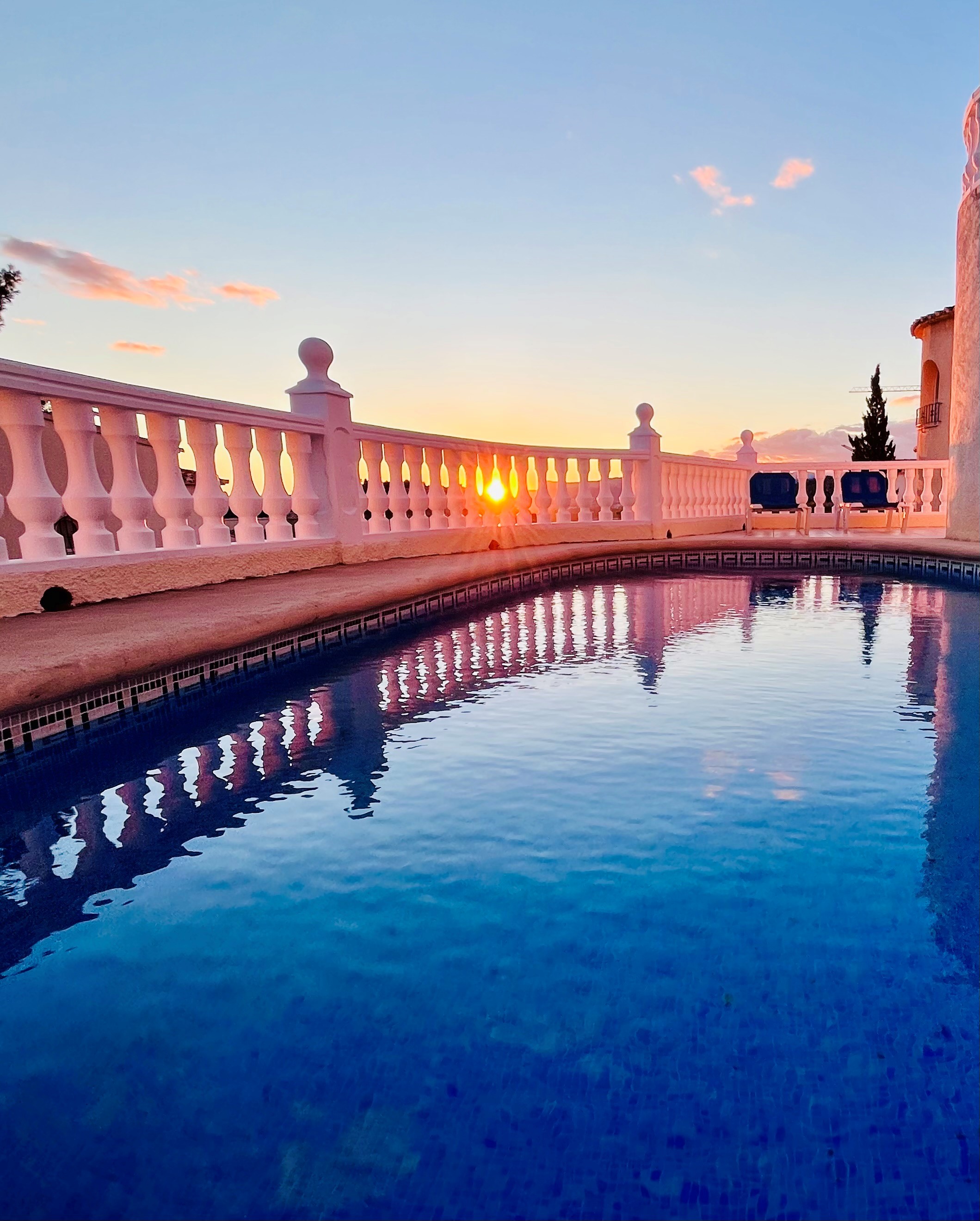 Pool sunset